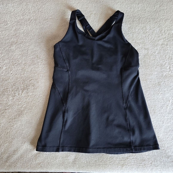 Lululemon Stash N Run Tank Medium Support B/C Cup Black Size 8 - Picture 3 of 12